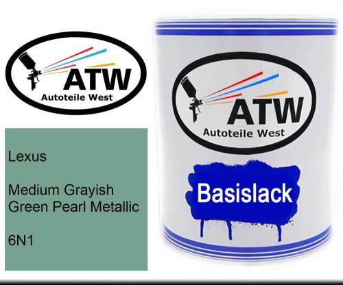Lexus, Medium Grayish Green Pearl Metallic, 6N1: 1L Lackdose, von ATW Autoteile West.